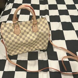 Speedy Checkerboard Crossbody Purse